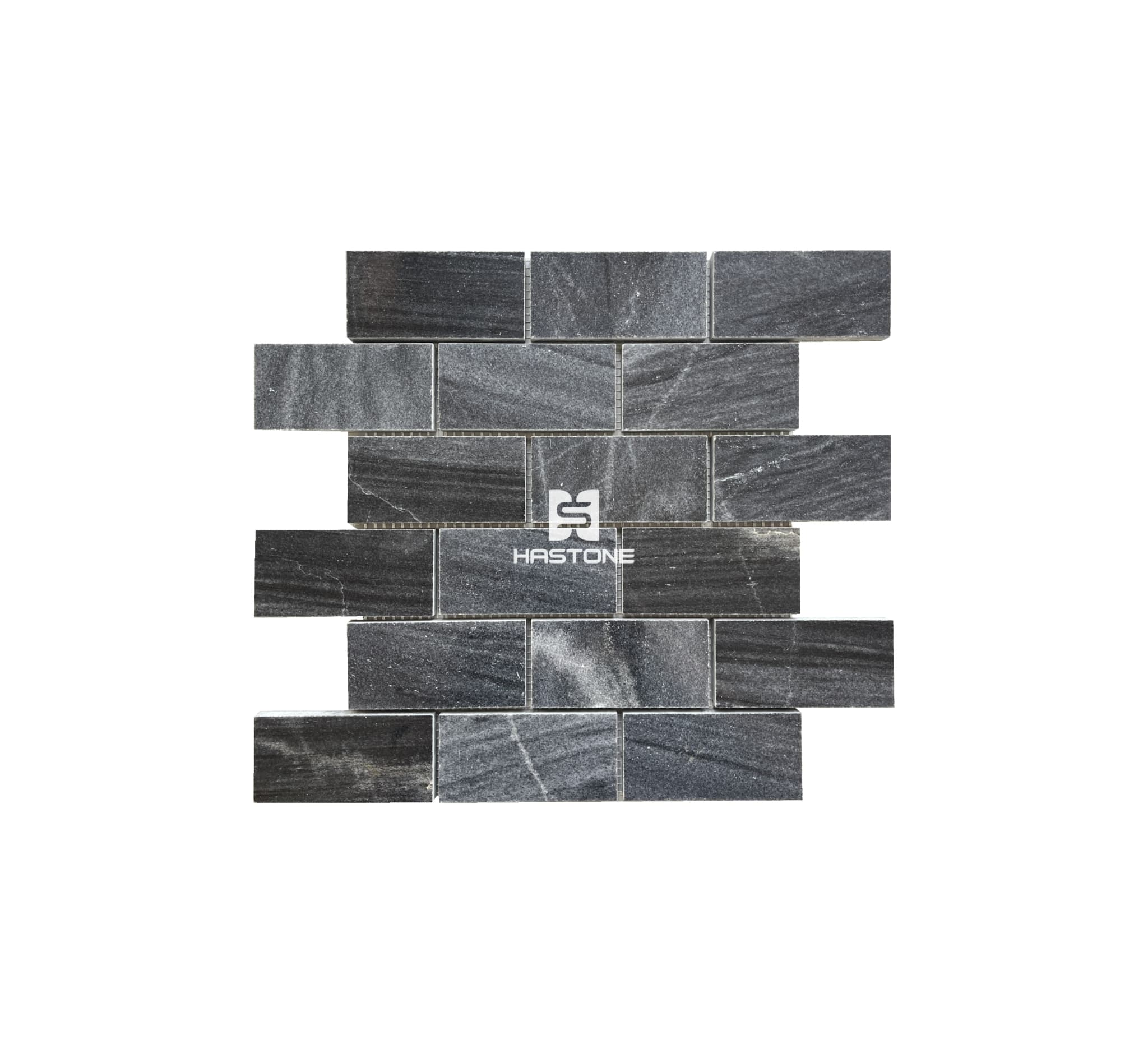 Đá Mosaic Amalfi 48x98 Đen Sọc Dưa Bóng