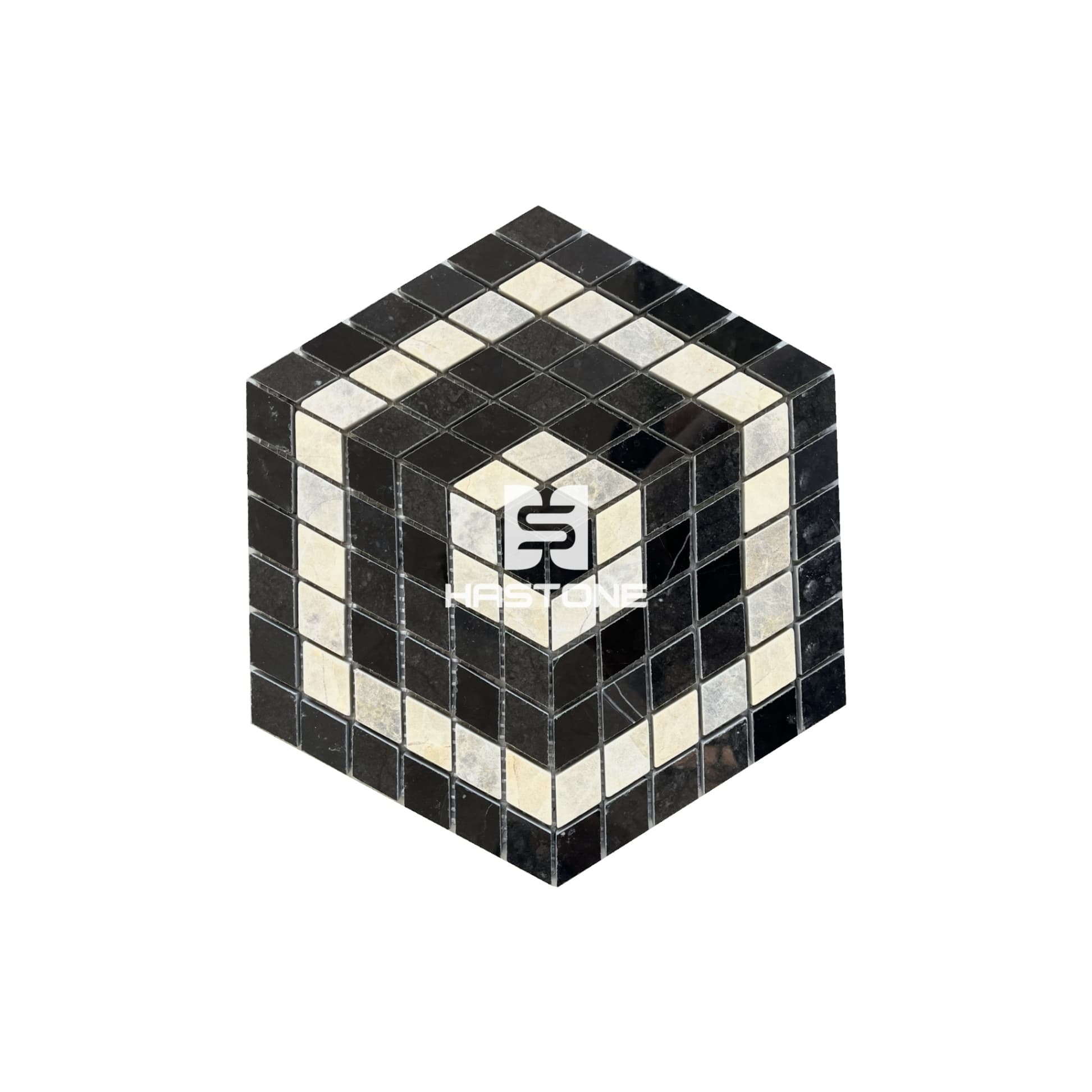 Lemon Yellow, Black 3D Inner Box Polished Mosaic